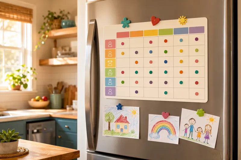 Colorful family calendar