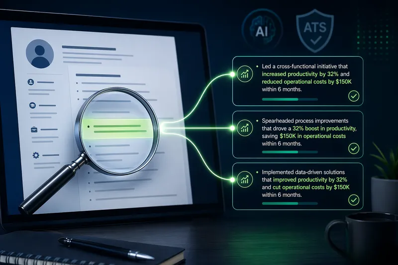 AI resume analysis dashboard — skill gap and keyword match